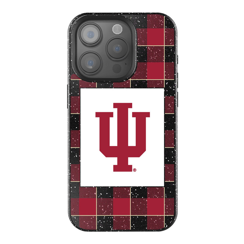 Indiana University Hoosiers Plaid iPhone Bling Phone Case for Apple iPhone