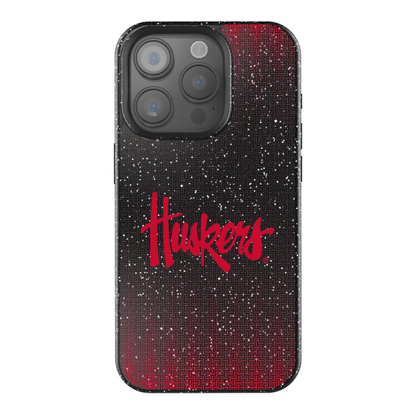 University of Nebraska Huskers Linen iPhone Bling Phone Case for Apple iPhone