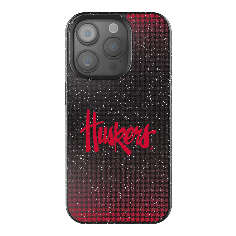 University of Nebraska Huskers Linen iPhone Bling Phone Case for Apple iPhone