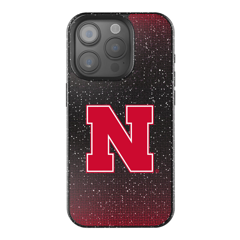 University of Nebraska Huskers Block N Linen iPhone Bling Phone Case for Apple iPhone