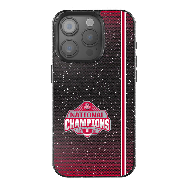 Ohio State University Buckeyes 2024 College Football Playoff National Champion iPhone Bling Phone Case for Apple iPhone