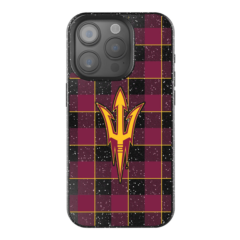 Arizona State University Sun Devils Plaid iPhone Bling Phone Case for Apple iPhone