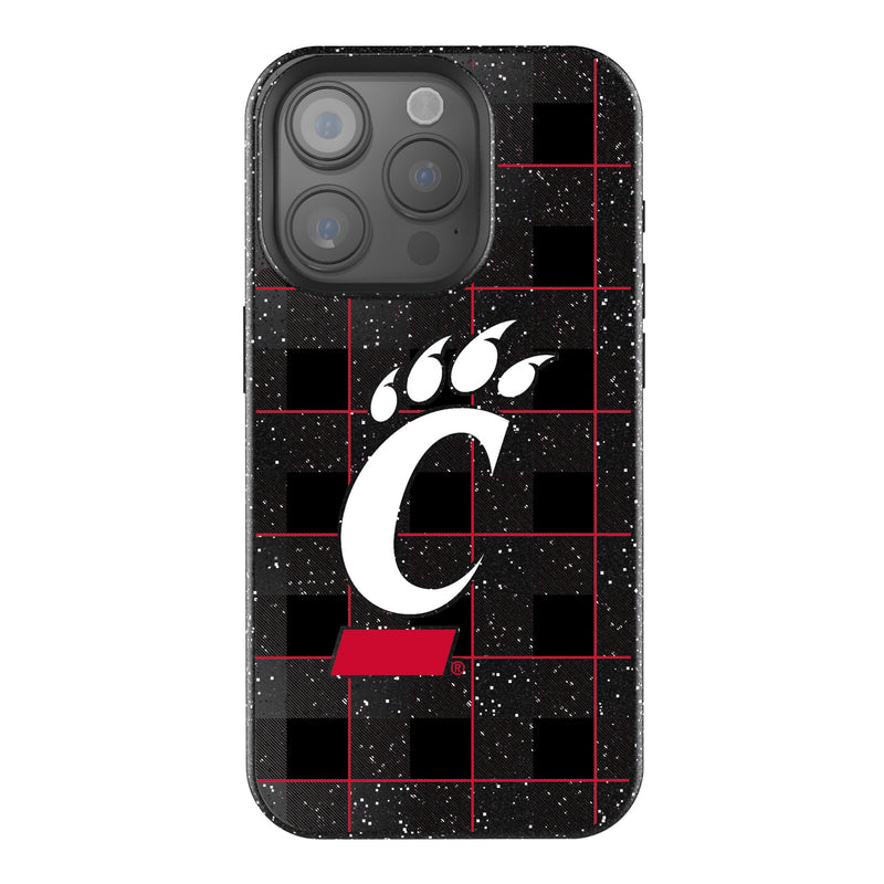 University of Cincinnati Bearcats Plaid iPhone Bling Phone Case