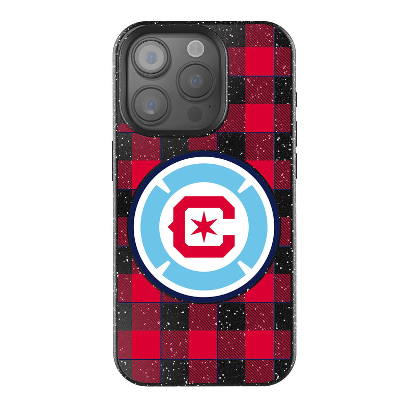 Chicago Fire  Plaid iPhone Bling Phone Case