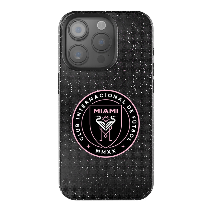 Inter Miami CF Linen iPhone Bling Phone Case for Apple iPhone