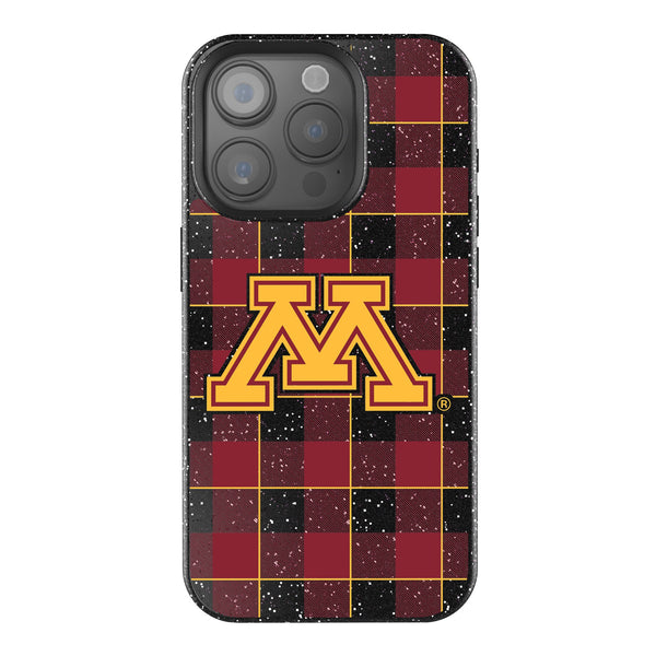 University of Minnesota Golden Gophers Plaid iPhone Bling Phone Case