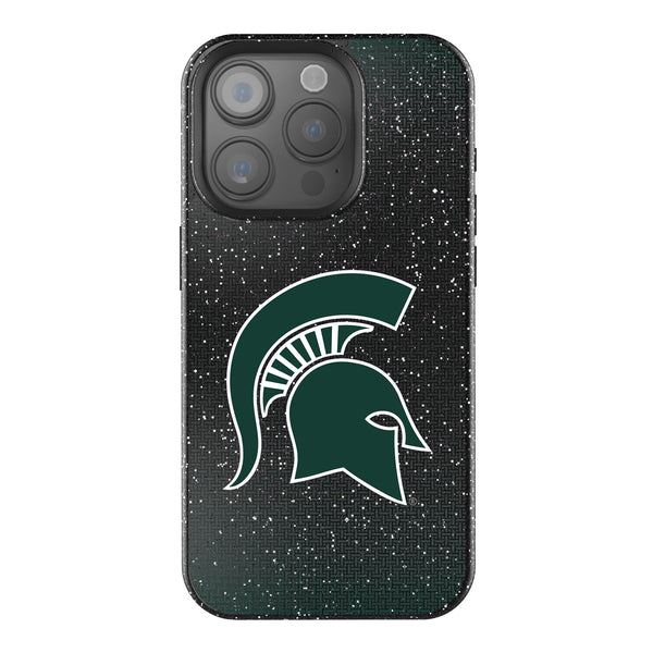 Michigan State University Spartans Linen iPhone Bling Phone Case for Apple iPhone