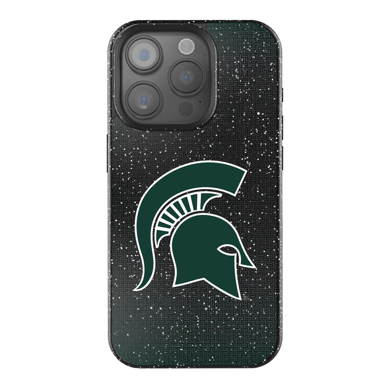 Michigan State University Spartans Linen iPhone Bling Phone Case for Apple iPhone