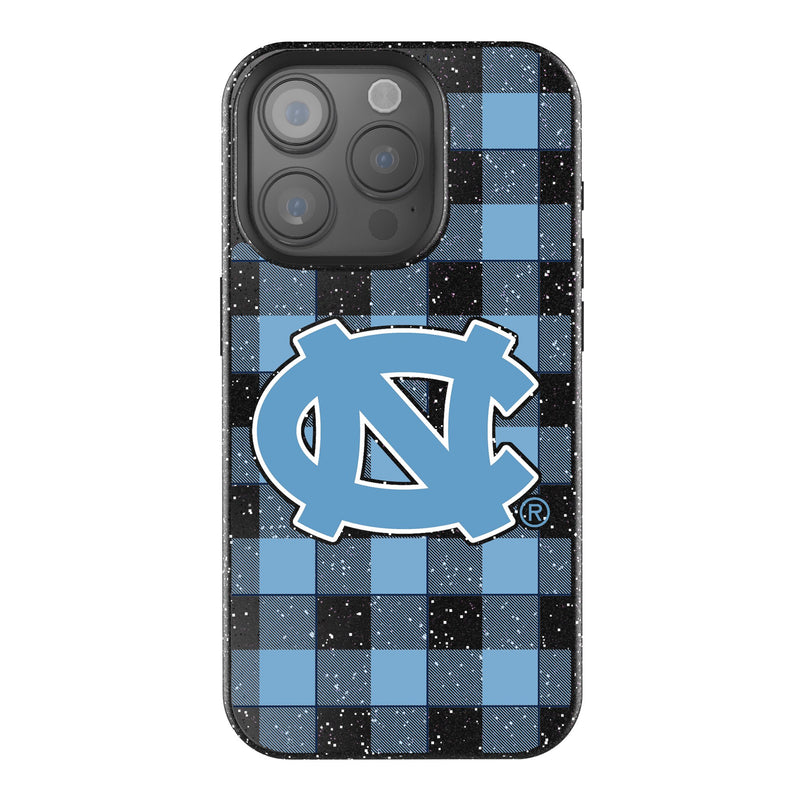 University of North Carolina Tar Heels Plaid iPhone Bling Phone Case