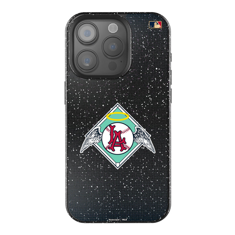 LA Angels 1961-1965 - Cooperstown Collection Linen iPhone Bling Phone Case for Apple iPhone