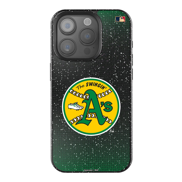 Oakland As 1971-1981 - Cooperstown Collection Linen iPhone Bling Phone Case for Apple iPhone