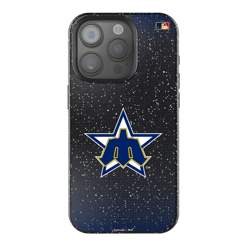 Seattle Mariners 1981-1986 - Cooperstown Collection Linen iPhone Bling Phone Case for Apple iPhone