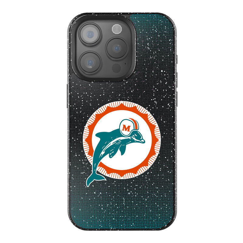 Miami Dolphins 1966-1973 Historic Collection Linen iPhone Bling Phone Case for Apple iPhone