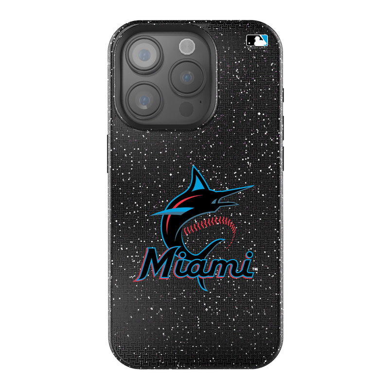 Miami Marlins Linen iPhone Bling Phone Case for Apple iPhone