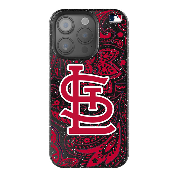 St Louis Cardinals Paisley iPhone Bling Phone Case