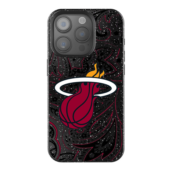 Miami Heat Paisley iPhone Bling Phone Case