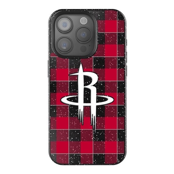 Houston Rockets Plaid iPhone Bling Phone Case