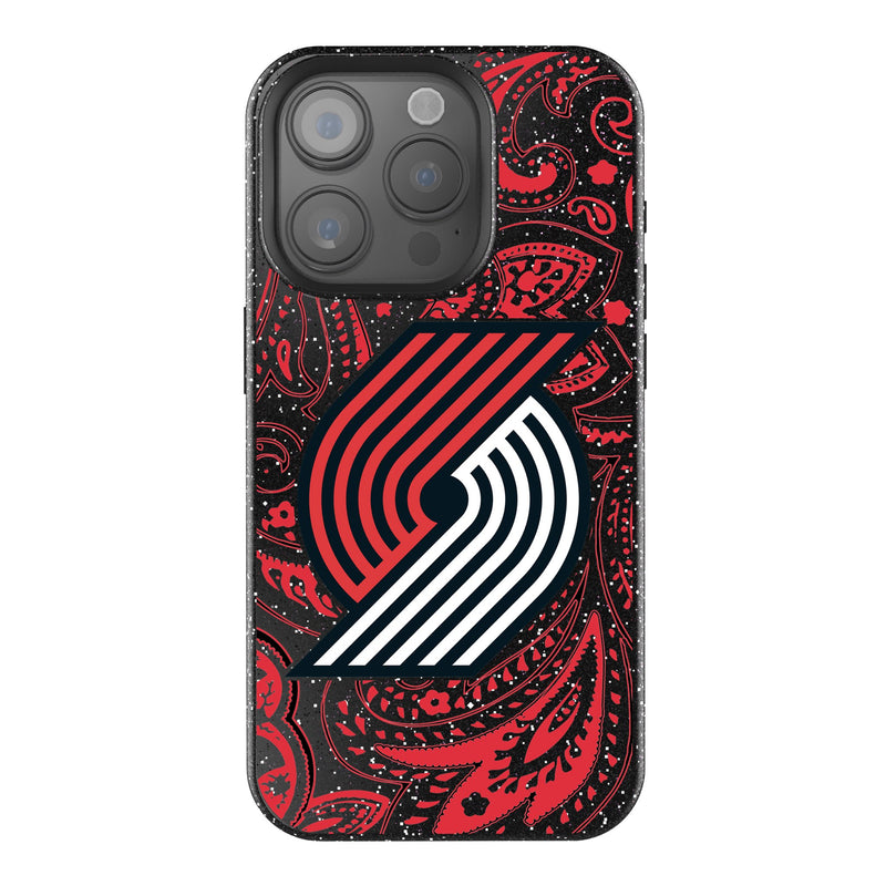 Portland Trail Blazers Paisley iPhone Bling Phone Case