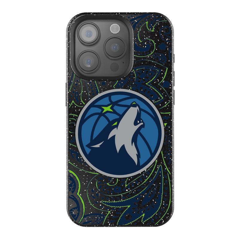 Minnesota Timberwolves Paisley iPhone Bling Phone Case