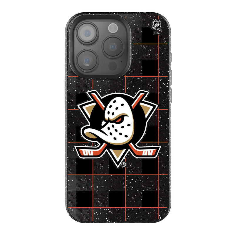 Anaheim Ducks Plaid iPhone Bling Phone Case