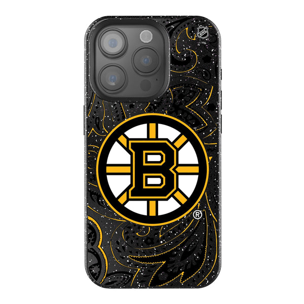 Boston Bruins Paisley iPhone Bling Phone Case