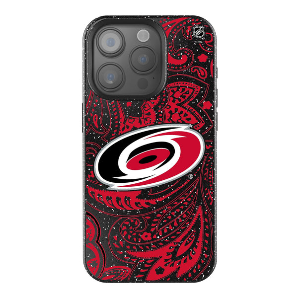 Carolina Hurricanes Paisley iPhone Bling Phone Case