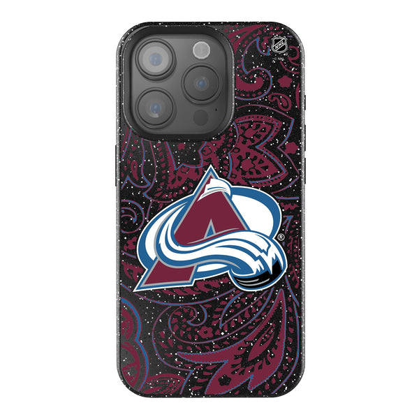 Colorado Avalanche Paisley iPhone Bling Phone Case