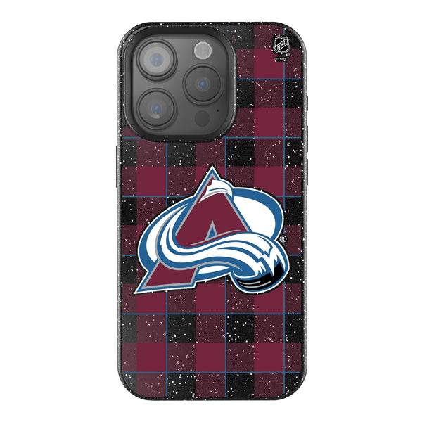 Colorado Avalanche Plaid iPhone Bling Phone Case