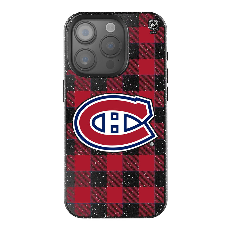 Montreal Canadiens Plaid iPhone Bling Phone Case