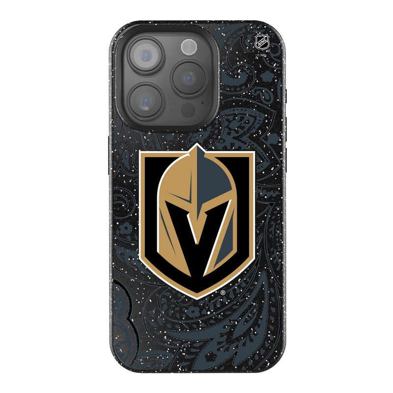 Vegas Golden Knights Paisley iPhone Bling Phone Case