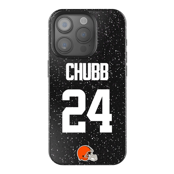 Nick Chubb Cleveland Browns 24 Ready iPhone Bling Phone Case