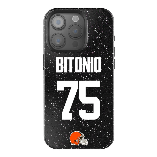 Joel Bitonio Cleveland Browns 75 Ready iPhone Bling Phone Case