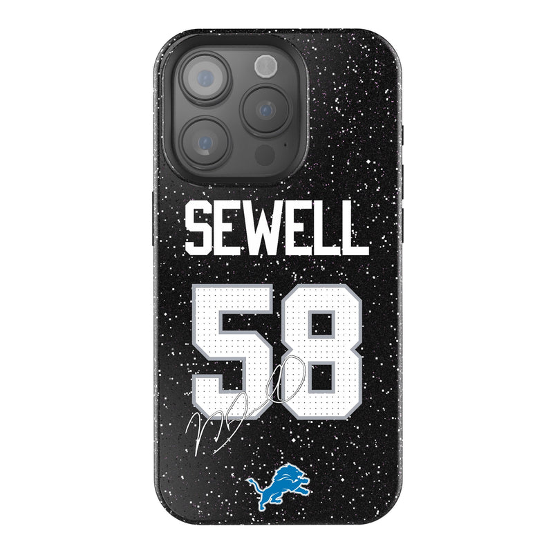 Penei Sewell Detroit Lions 58 Ready iPhone Bling Phone Case