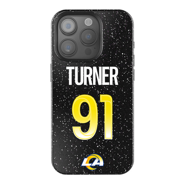 Kobie Turner Los Angeles Rams 91 Ready iPhone Bling Phone Case