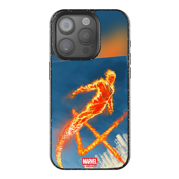 Marvel Human Torch Cover Art iPhone Bling Phone Case for Apple iPhone