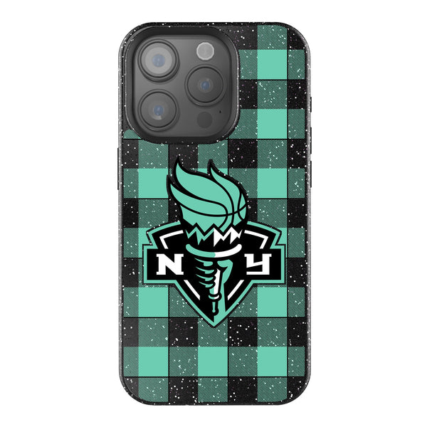 New York Liberty Plaid iPhone Bling Phone Case