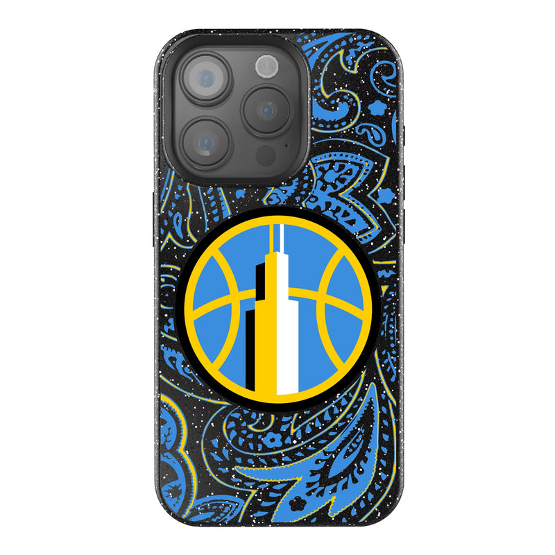 Chicago Sky Paisley iPhone Bling Phone Case