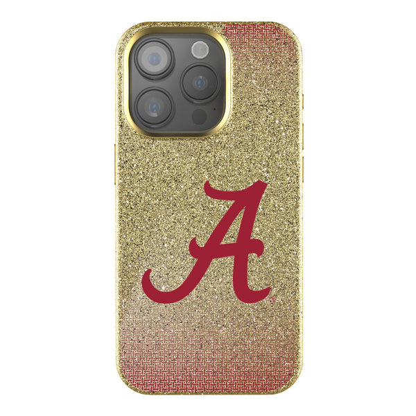 University of Alabama Crimson Tide Script A Linen iPhone Bling Phone Case for Apple iPhone