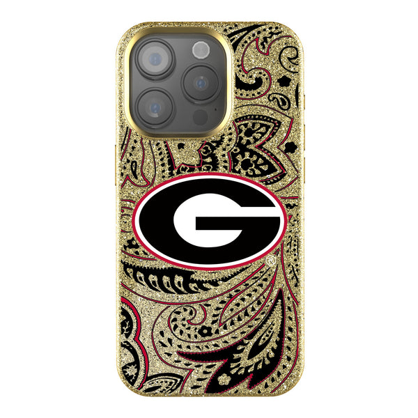 University of Georgia Bulldogs Paisley iPhone Bling Phone Case for Apple iPhone