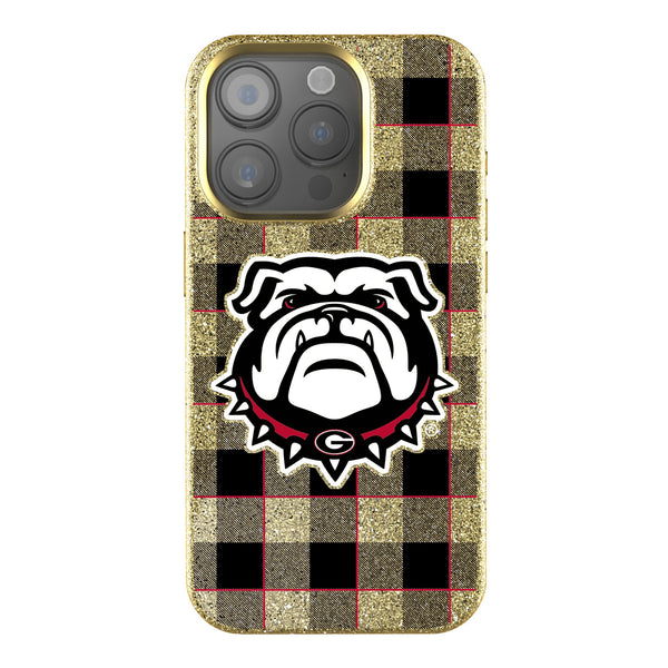 University of Georgia Bulldogs Uga Plaid iPhone Bling Phone Case for Apple iPhone