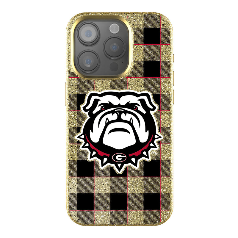 University of Georgia Bulldogs Uga Plaid iPhone Bling Phone Case for Apple iPhone