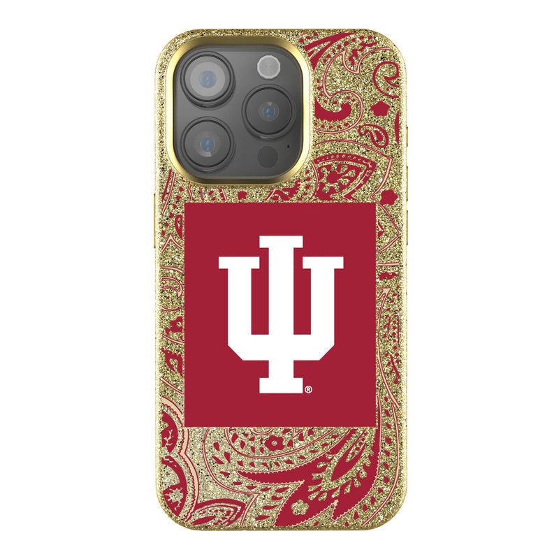 Indiana University Hoosiers Paisley iPhone Bling Phone Case for Apple iPhone
