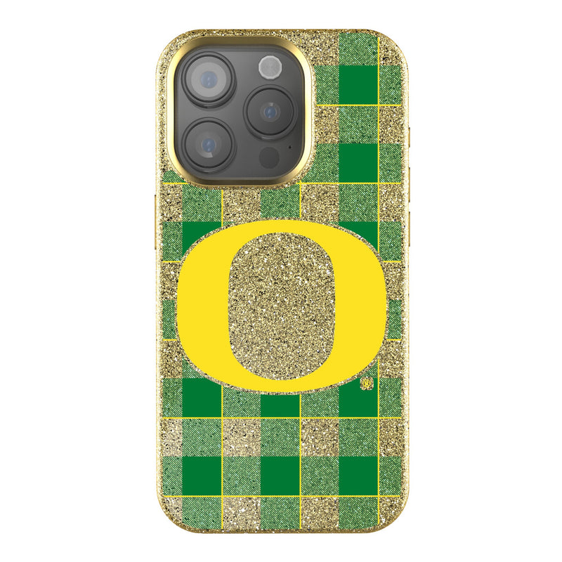 University of Oregon Ducks Plaid iPhone Bling Phone Case