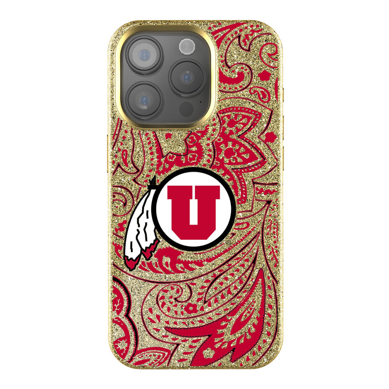 University of Utah Utes Paisley iPhone Bling Phone Case