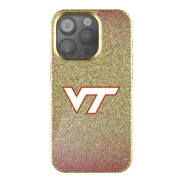 Virginia Tech Hokies Linen iPhone Bling Phone Case for Apple iPhone
