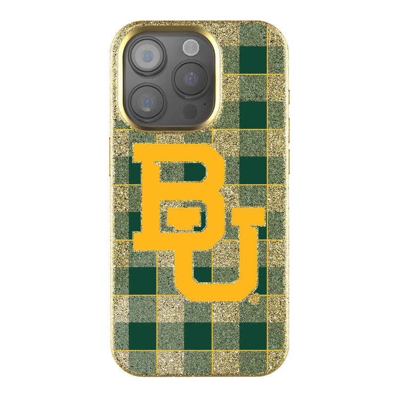 Baylor University Bears Plaid iPhone Bling Phone Case