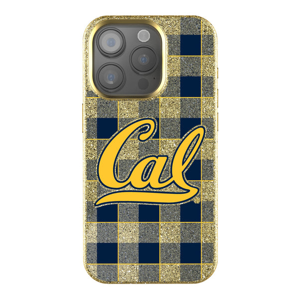 University of California Berkeley Golden Bears Plaid iPhone Bling Phone Case