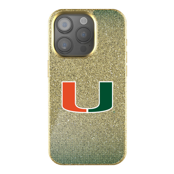 University of Miami Hurricanes Linen iPhone Bling Phone Case for Apple iPhone