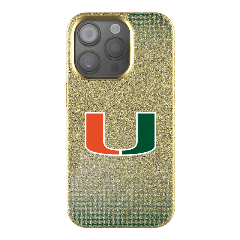 University of Miami Hurricanes Linen iPhone Bling Phone Case for Apple iPhone