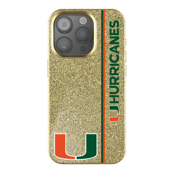 University of Miami Hurricanes Sidebar iPhone Bling Phone Case